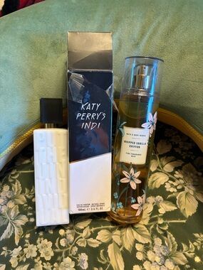 Bath & Body Works Whipped Vanilla Chiffon  and Katy Perry Indie fragrance.